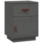 vidaXL Mesita de noche madera maciza de pino gris 40x34x55 cm vidaXL Mesita de noche madera maciza de pino gris 40x34x55 cm