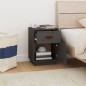 vidaXL Mesita de noche madera maciza de pino gris 40x34x55 cm vidaXL Mesita de noche madera maciza de pino gris 40x34x55 cm