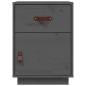 vidaXL Mesita de noche madera maciza de pino gris 40x34x55 cm vidaXL Mesita de noche madera maciza de pino gris 40x34x55 cm