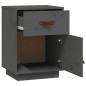 vidaXL Mesita de noche madera maciza de pino gris 40x34x55 cm vidaXL Mesita de noche madera maciza de pino gris 40x34x55 cm