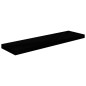 vidaXL Estantes flotantes pared 2 uds MDF negro brillo 90x23,5x3,8 cm