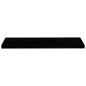 vidaXL Estantes flotantes pared 2 uds MDF negro brillo 90x23,5x3,8 cm