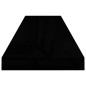 vidaXL Estantes flotantes pared 2 uds MDF negro brillo 90x23,5x3,8 cm