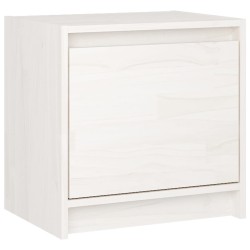 vidaXL Mesita de noche madera maciza de mango blanco 40x30,5x40 cm