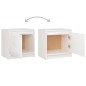 vidaXL Mesita de noche madera maciza de mango blanco 40x30,5x40 cm vidaXL Mesita de noche madera maciza de mango blanco 40x30,5x40 cm
