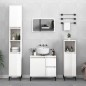vidaXL Armario de baño madera contrachapada blanco brillo 30x30x100 cm vidaXL Armario de baño madera contrachapada blanco brillo 30x30x100 cm