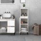 vidaXL Armario de baño madera contrachapada blanco brillo 30x30x100 cm vidaXL Armario de baño madera contrachapada blanco brillo 30x30x100 cm