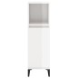 vidaXL Armario de baño madera contrachapada blanco brillo 30x30x100 cm vidaXL Armario de baño madera contrachapada blanco brillo 30x30x100 cm