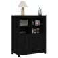 vidaXL Aparador de madera maciza de pino negro 83x41,5x100 cm vidaXL Aparador de madera maciza de pino negro 83x41,5x100 cm