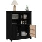 vidaXL Aparador de madera maciza de pino negro 83x41,5x100 cm vidaXL Aparador de madera maciza de pino negro 83x41,5x100 cm