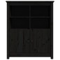 vidaXL Aparador de madera maciza de pino negro 83x41,5x100 cm vidaXL Aparador de madera maciza de pino negro 83x41,5x100 cm
