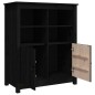 vidaXL Aparador de madera maciza de pino negro 83x41,5x100 cm vidaXL Aparador de madera maciza de pino negro 83x41,5x100 cm