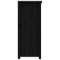 vidaXL Aparador de madera maciza de pino negro 83x41,5x100 cm vidaXL Aparador de madera maciza de pino negro 83x41,5x100 cm