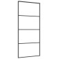 vidaXL Puerta corredera ESG vidrio y aluminio 90x205 cm negro vidaXL Puerta corredera ESG vidrio y aluminio 90x205 cm negro