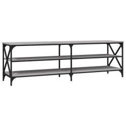 vidaXL Mueble de TV madera contrachapada gris Sonoma 160x40x50 cm
