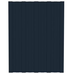 vidaXL Panel para tejado acero galvanizado antracita 12 uds 60x45 cm