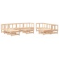 vidaXL Juego de muebles de jardín 11 piezas madera maciza de pino vidaXL Juego de muebles de jardín 11 piezas madera maciza de pino