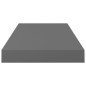 vidaXL Estantes flotantes de pared 2 uds MDF gris brillo 50x23x3,8 cm vidaXL Estantes flotantes de pared 2 uds MDF gris brillo 50x23x3,8 cm