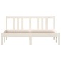 vidaXL Estructura de cama de madera maciza blanca 140x190 cm vidaXL Estructura de cama de madera maciza blanca 140x190 cm