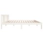 vidaXL Estructura de cama de madera maciza blanca 140x190 cm vidaXL Estructura de cama de madera maciza blanca 140x190 cm