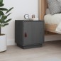 vidaXL Mesita de noche madera maciza de pino gris 40x34x45 cm vidaXL Mesita de noche madera maciza de pino gris 40x34x45 cm