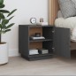 vidaXL Mesita de noche madera maciza de pino gris 40x34x45 cm vidaXL Mesita de noche madera maciza de pino gris 40x34x45 cm