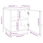 vidaXL Mesita de noche madera maciza de pino gris 40x34x45 cm vidaXL Mesita de noche madera maciza de pino gris 40x34x45 cm