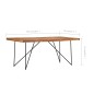 vidaXL Mesa de comedor de madera maciza de acacia 180x90x76 cm vidaXL Mesa de comedor de madera maciza de acacia 180x90x76 cm