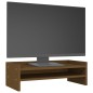 vidaXL Soporte para monitor madera maciza pino marrón miel 50x24x16 cm vidaXL Soporte para monitor madera maciza pino marrón miel 50x24x16 cm