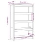 vidaXL Estantería madera maciza de pino gris 80x35x126 cm vidaXL Estantería madera maciza de pino gris 80x35x126 cm