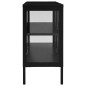 vidaXL Aparador de acero y vidrio negro 105x35x70 cm vidaXL Aparador de acero y vidrio negro 105x35x70 cm