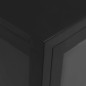 vidaXL Aparador de acero y vidrio negro 105x35x70 cm vidaXL Aparador de acero y vidrio negro 105x35x70 cm