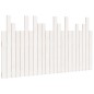 vidaXL Cabecero de cama pared madera maciza pino blanco 146,5x3x80 cm
