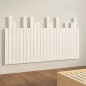 vidaXL Cabecero de cama pared madera maciza pino blanco 146,5x3x80 cm