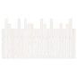 vidaXL Cabecero de cama pared madera maciza pino blanco 146,5x3x80 cm