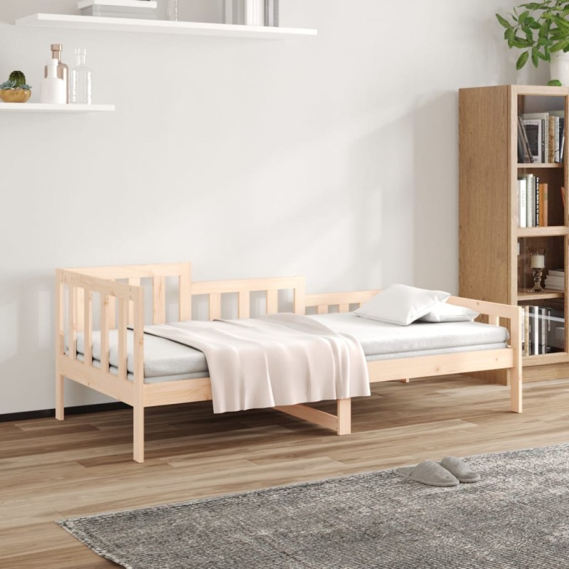 vidaXL Sofá cama madera maciza de pino 90x200 cm