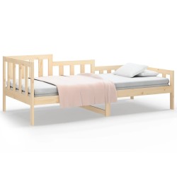 vidaXL Sofá cama madera maciza de pino 90x200 cm