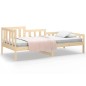 vidaXL Sofá cama madera maciza de pino 90x200 cm