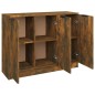 vidaXL Aparador madera contrachapada color roble ahumado 90,5x30x70 cm vidaXL Aparador madera contrachapada color roble ahumado 90,5x30x70 cm