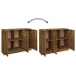 vidaXL Aparador madera contrachapada color roble ahumado 90,5x30x70 cm vidaXL Aparador madera contrachapada color roble ahumado 90,5x30x70 cm