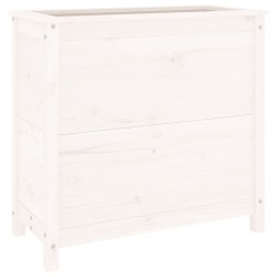 vidaXL Jardinera madera maciza de pino blanco 82,5x40x78 cm