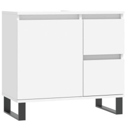 vidaXL Armario de baño madera contrachapada blanco 65x33x60 cm