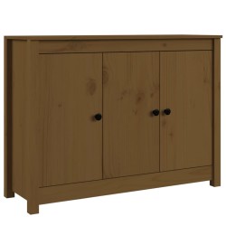vidaXL Aparador de madera maciza de pino marrón miel 100x35x74 cm