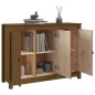 vidaXL Aparador de madera maciza de pino marrón miel 100x35x74 cm