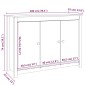 vidaXL Aparador de madera maciza de pino marrón miel 100x35x74 cm