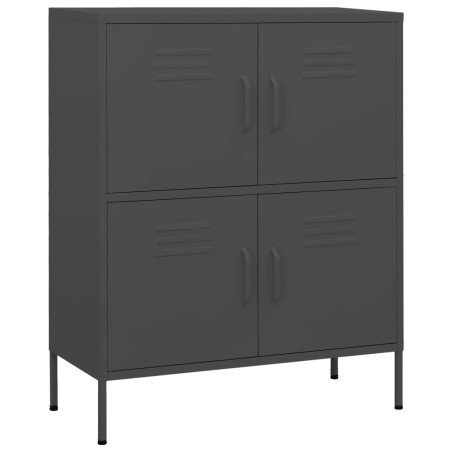 vidaXL Armario de almacenamiento acero gris antracita 80x35x101,5 cm 