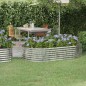 vidaXL Jardinera arriate acero recubrimiento polvo plata 175x100x36 cm