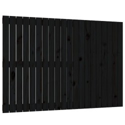 vidaXL Cabecero de cama de pared madera maciza pino negro 127,5x3x90cm