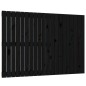 vidaXL Cabecero de cama de pared madera maciza pino negro 127,5x3x90cm