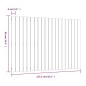 vidaXL Cabecero de cama de pared madera maciza pino negro 127,5x3x90cm